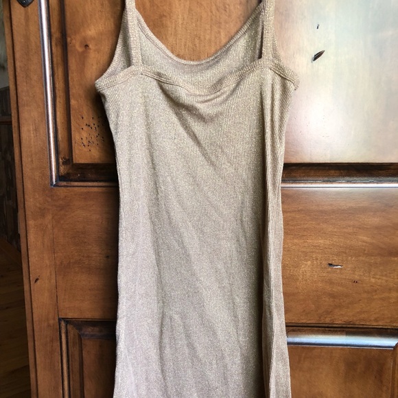 Shimmery gold layering tank top from BKE - Picture 3 of 5
